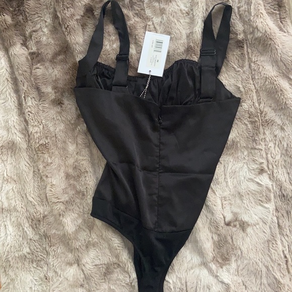 Danielle Bernstein WeWoreWhat silk black bodysuit - Picture 4 of 4